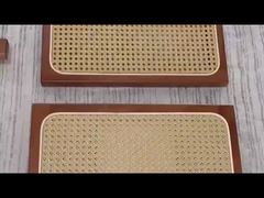 Restoran katlanabilir dış mekan yemek sandalyeleri ahşap çerçeve rattan yan