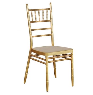 satın al Restoran Altın Chiavari Sandalyeleri Düğün Metal Çerçeve Kumaş Banket Sandalyeleri Çevrimiçi üretim