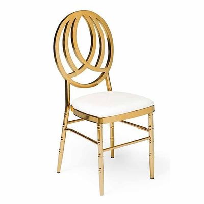 satın al Daire Altın Chiavari Sandalyeleri Beyaz Yastıklı Altın Chiavari Sandalyeleri Çevrimiçi üretim