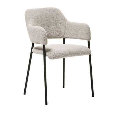 satın al Otelde Minimalist İskandinav Boş Zamanı için Özel Renkli Metal Bacaklar Kadife Yemek Sandalyesi Çevrimiçi üretim