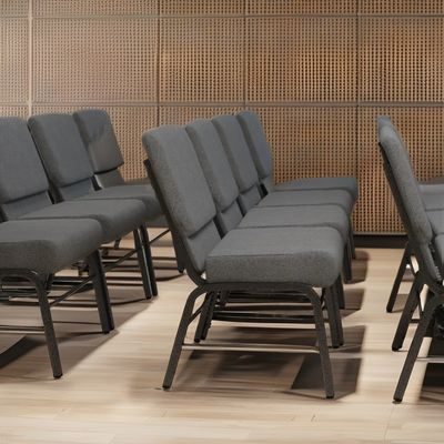 satın al Metal İstiflenebilir Yastıklı Bağlantılı Modern Kilise Sandalyesi Tiyatro İçin Çevrimiçi üretim
