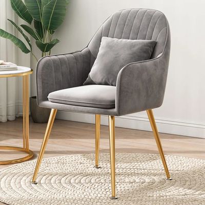 Modern gri döşeli yemek sandalyeleri OEM ODM döşeli mutfak sandalyeleri