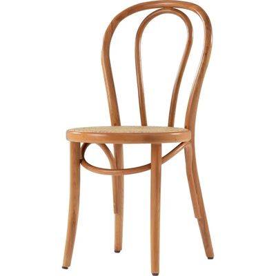 Restoran Ahşap ve Rattan Yemek Sandalyeleri ODM Doğal Ahşap Yemek Sandalyeleri