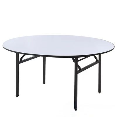 OEM Yuvarlak Plastik Katlanabilir Masa MDF Katlanabilir Yuvarlak Ziyafet Masaları