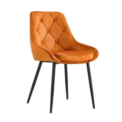 Konforlu ve dayanıklı oturma odası mobilyaları kumaş kadife yemek sandalyesi Ürün boyutu 560*560*840mm